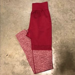 Gymshark two toned red leggings
